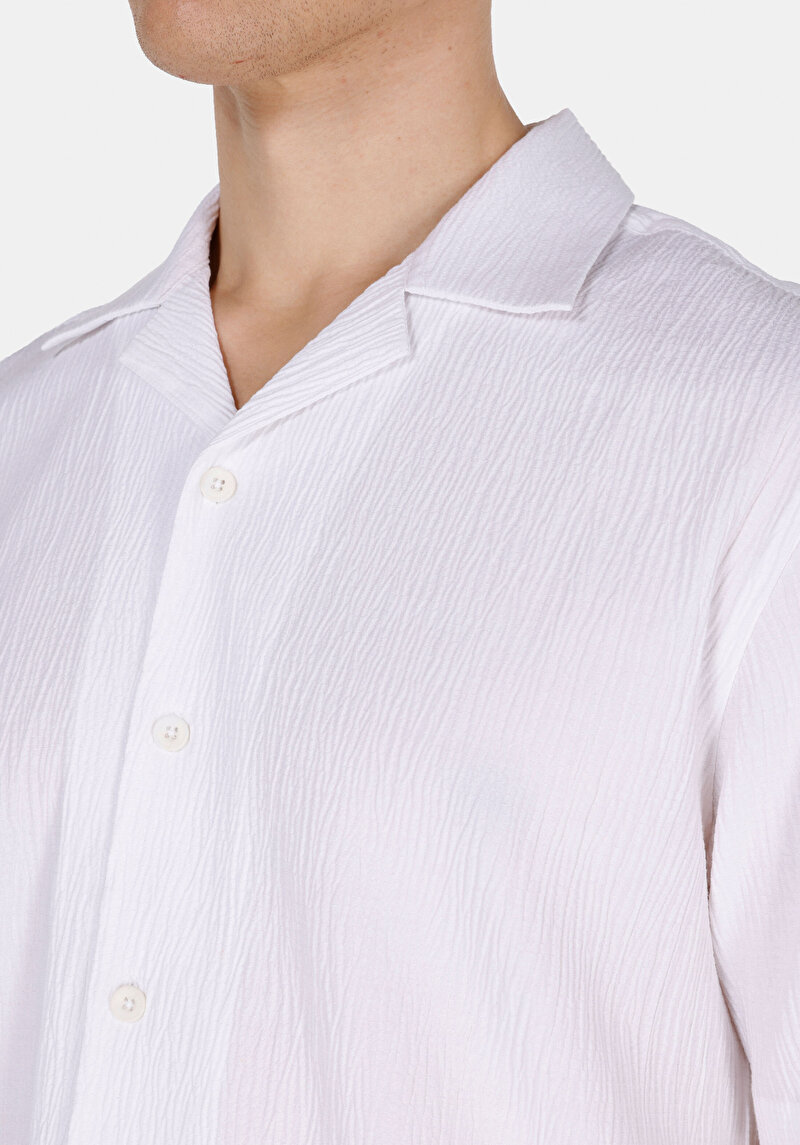 Imagine a Camasa Cu Maneca Scurta De Barbati Alb Regular Fit Cl1074590