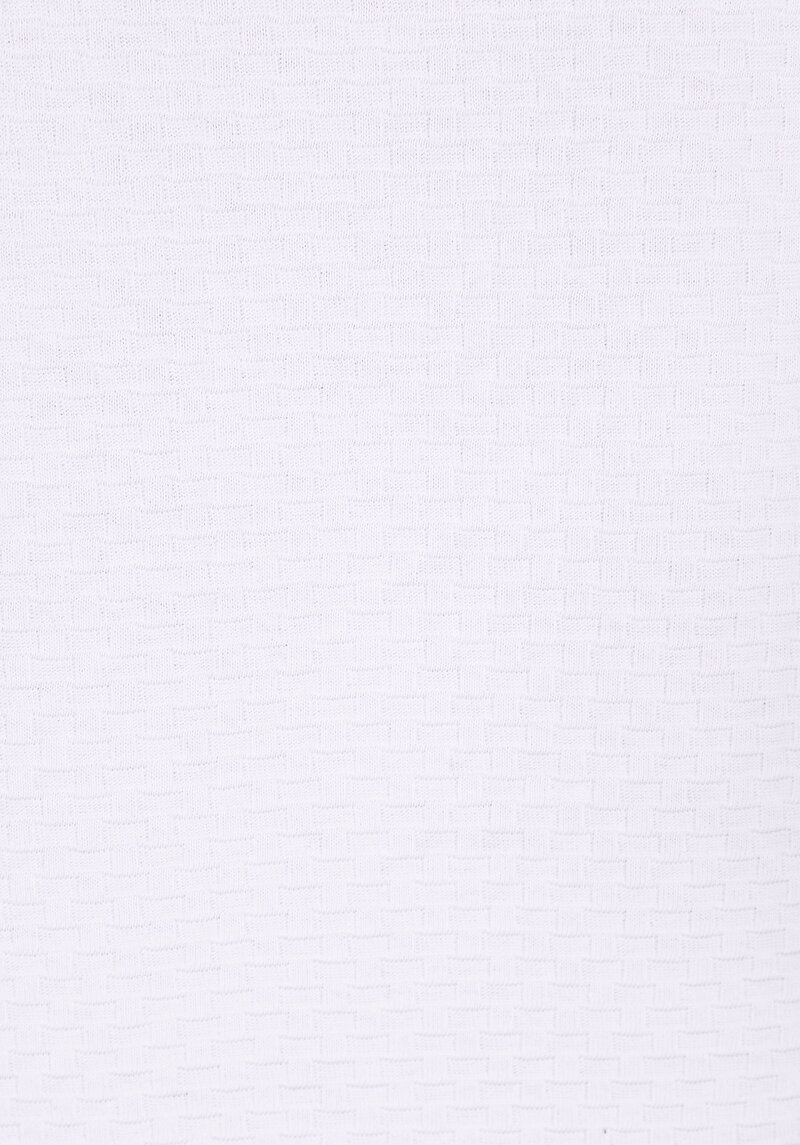 Imagine a Regular Fit Round Neck Jacquard Bărbați Alb Tricou Cu Mânecă Scurtă