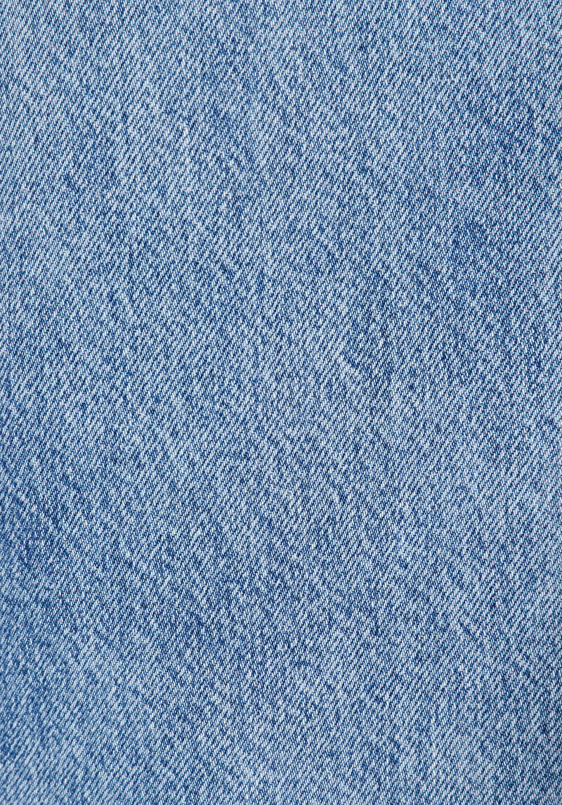 Afișați detalii pentru Pantaloni Scurți De Jeans İndigo Pentru Bărbați Cu Talie Medie Dreaptă