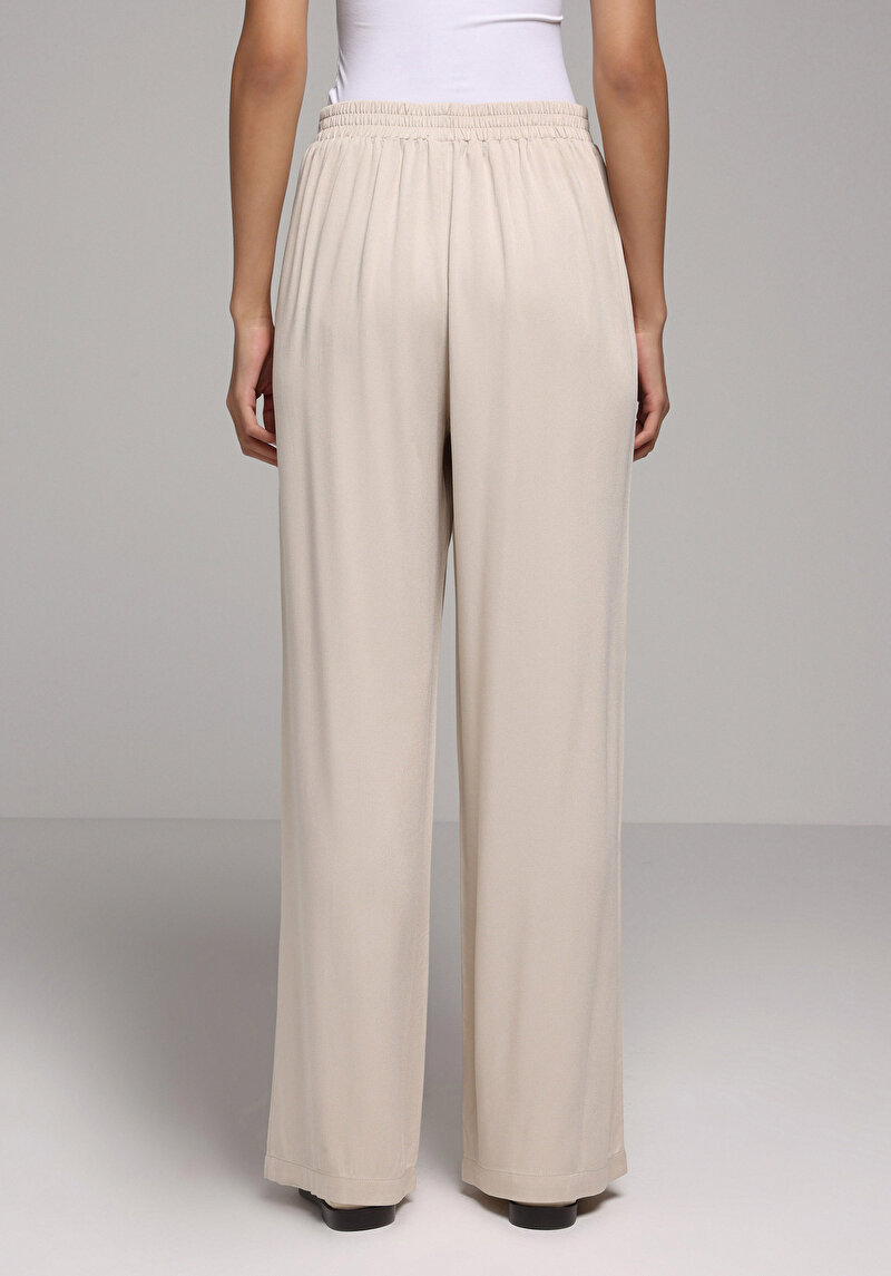 Imagine a Straigt Fit Talie Joasă Picior Drept Pantaloni Bej Pentru Femei