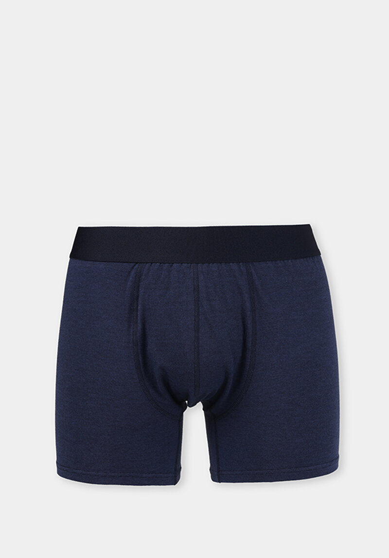 Imagine a Modern Fit Imprimat Boxer Bleumarin Pentru Bărbați