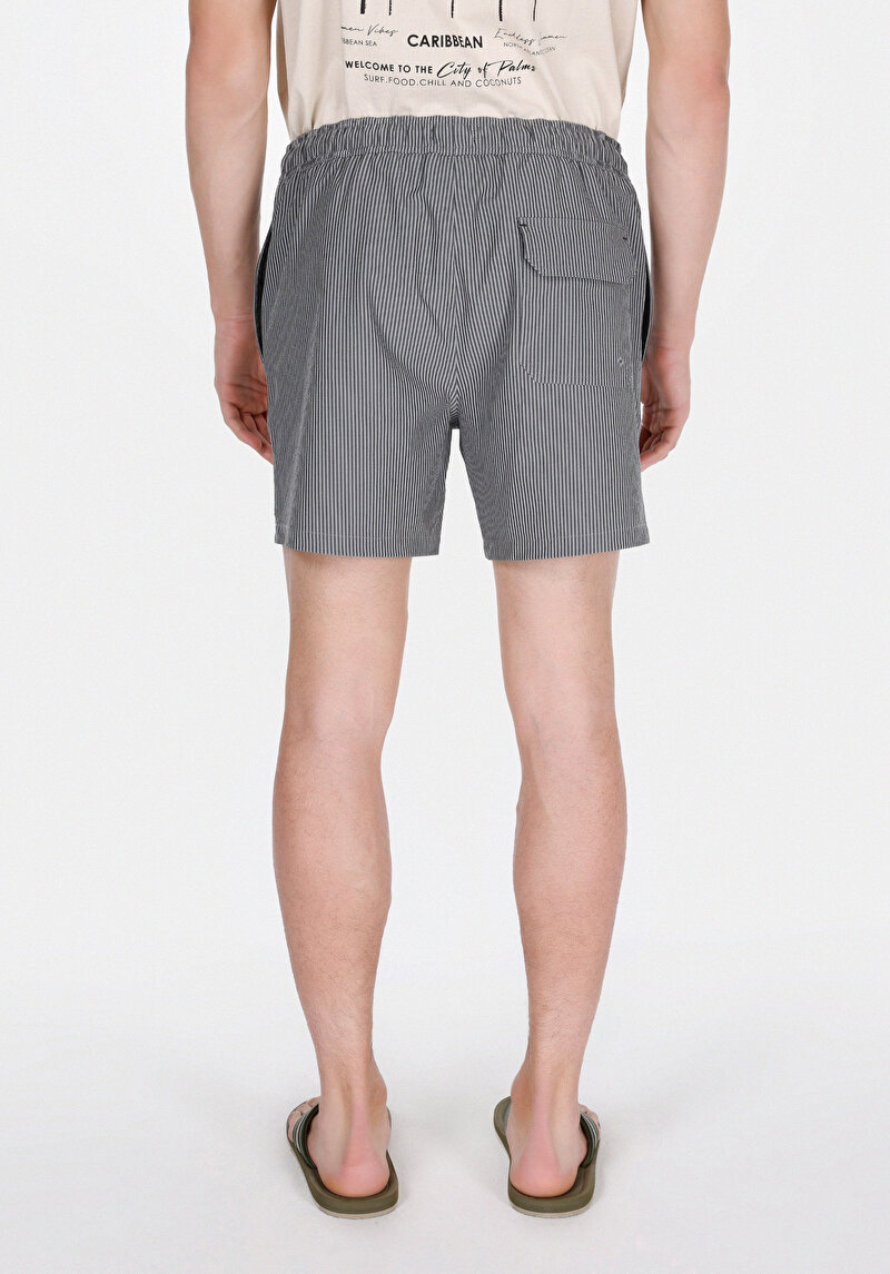 Imagine a Short De Plaja De Barbati Negru Slim Fit Cl1072291