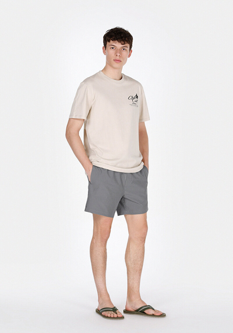 Imagine a Short De Plaja De Barbati Negru Slim Fit  Cl1072291