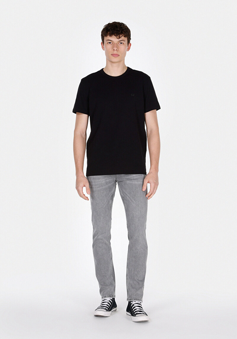 Imagine a Blugi Negri Bărbați Cu Potrivire Dreaptă