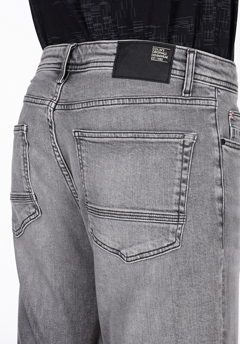 Afișați detalii pentru Pantaloni Scurți De Jean Antracit Pentru Bărbați Cu Talie Joasă