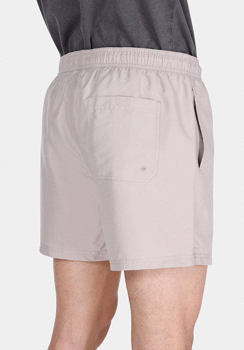 Afișați detalii pentru Pantaloni Scurți De Baie Bej Pentru Bărbați Slim Fit