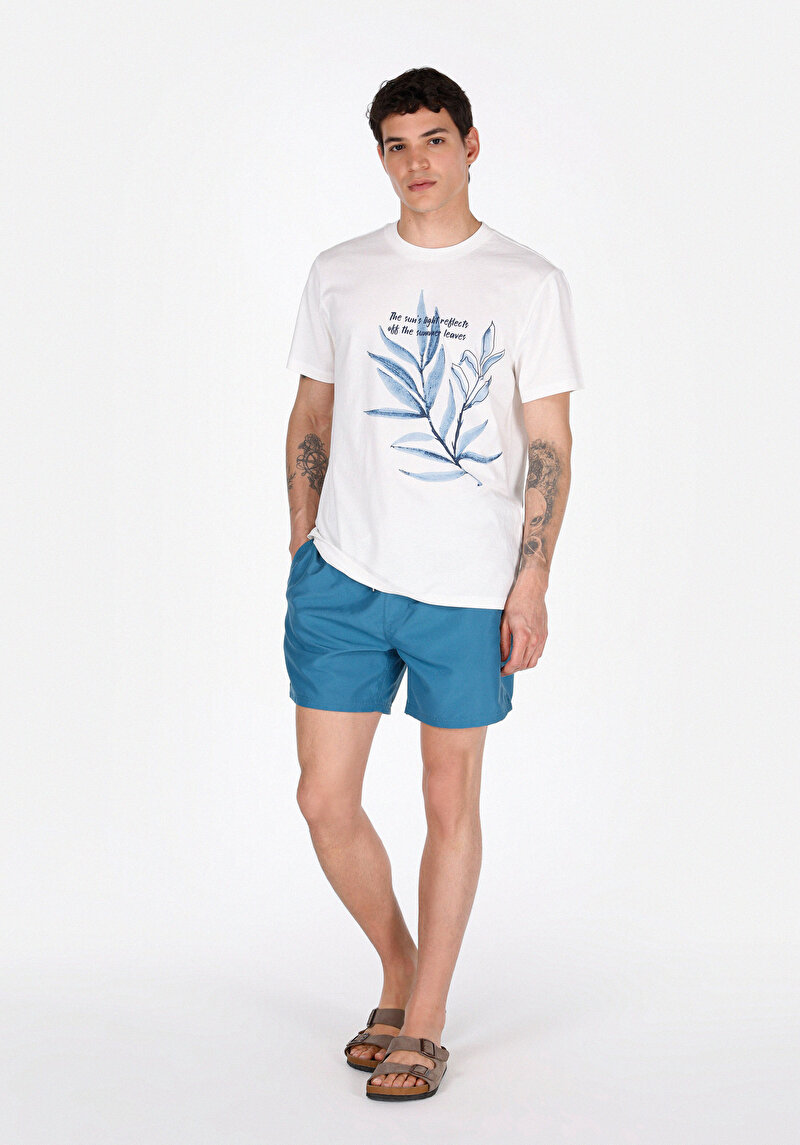 Imagine a Tricou Cu Maneca Scurta De Barbati Alb Regular Fit  Cl1074116