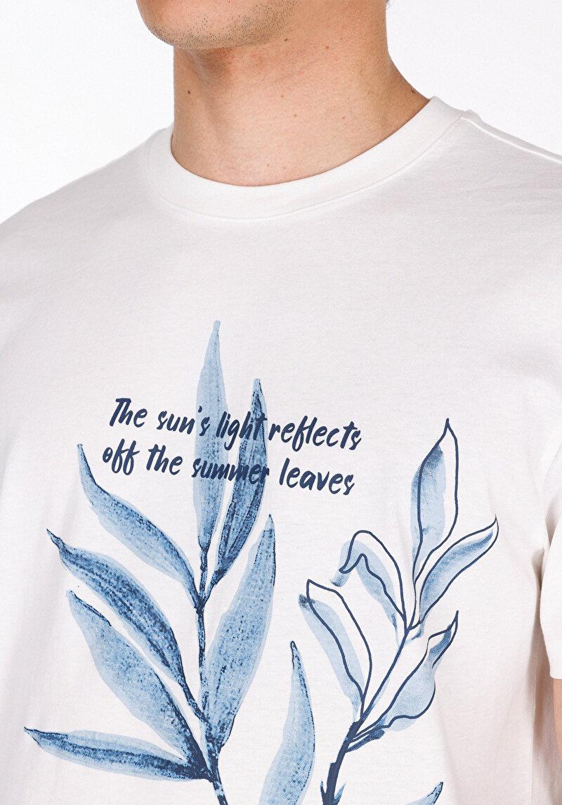 Imagine a Tricou Cu Maneca Scurta De Barbati Alb Regular Fit  Cl1074116