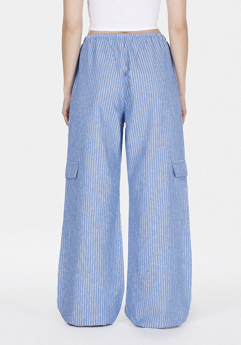 Afișați detalii pentru Regular Fit Talie Înaltă Picior Larg Pentru Femei Pantaloni Albaștri