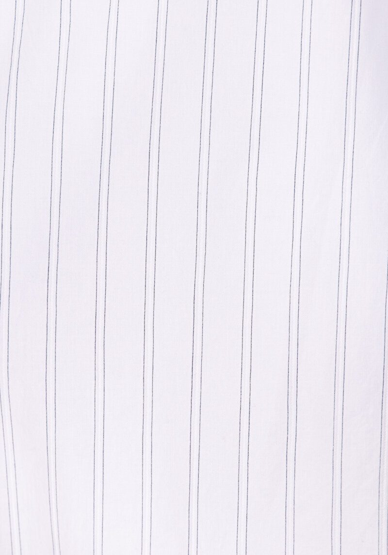 Afișați detalii pentru Cămașă Comfort Fit Neck Striped Cămașă Albă Cu Mânecă Lungă Pentru Bărbați