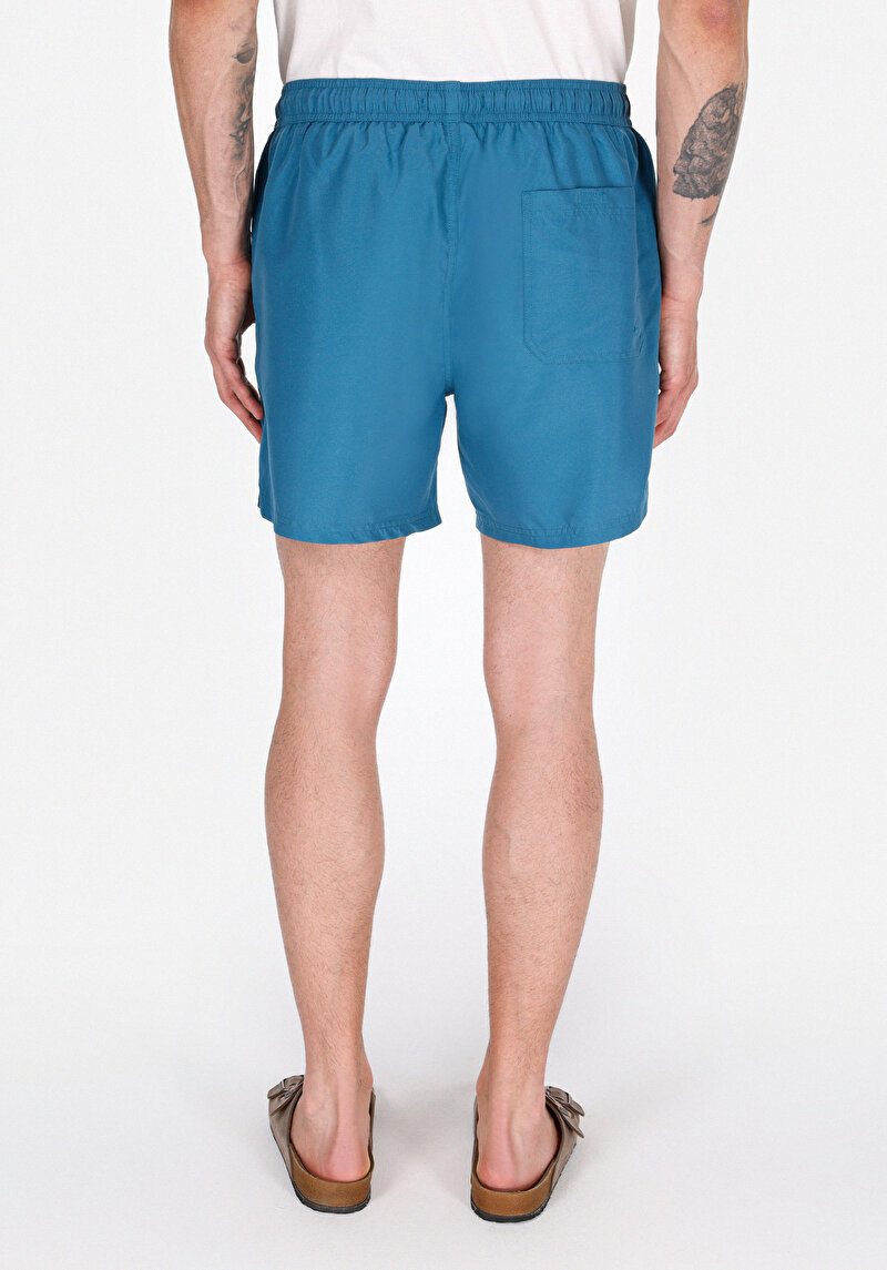 Imagine a Pantaloni Scurți De Baie Albaștri Pentru Bărbați Slim Fit Straight