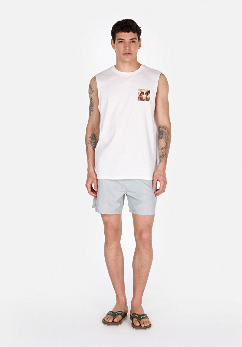 Imagine a Pantaloni Scurți De Baie Verzi Pentru Bărbați Slim Fit Straight