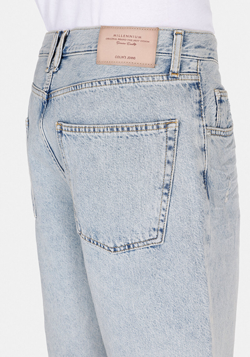 Imagine a Loose Fit Talie Medie Drept Bărbați Denim Jean Shorts