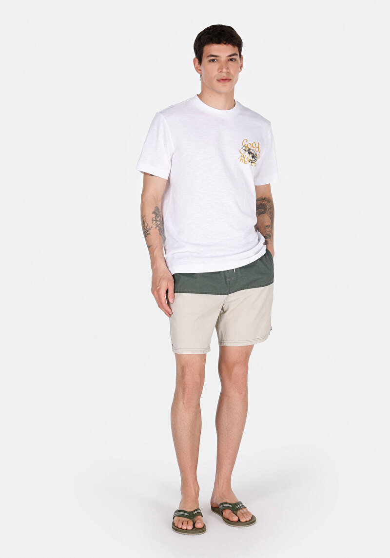 Imagine a Short De Plaja De Barbati Kaki Slim Fit  Cl1074690