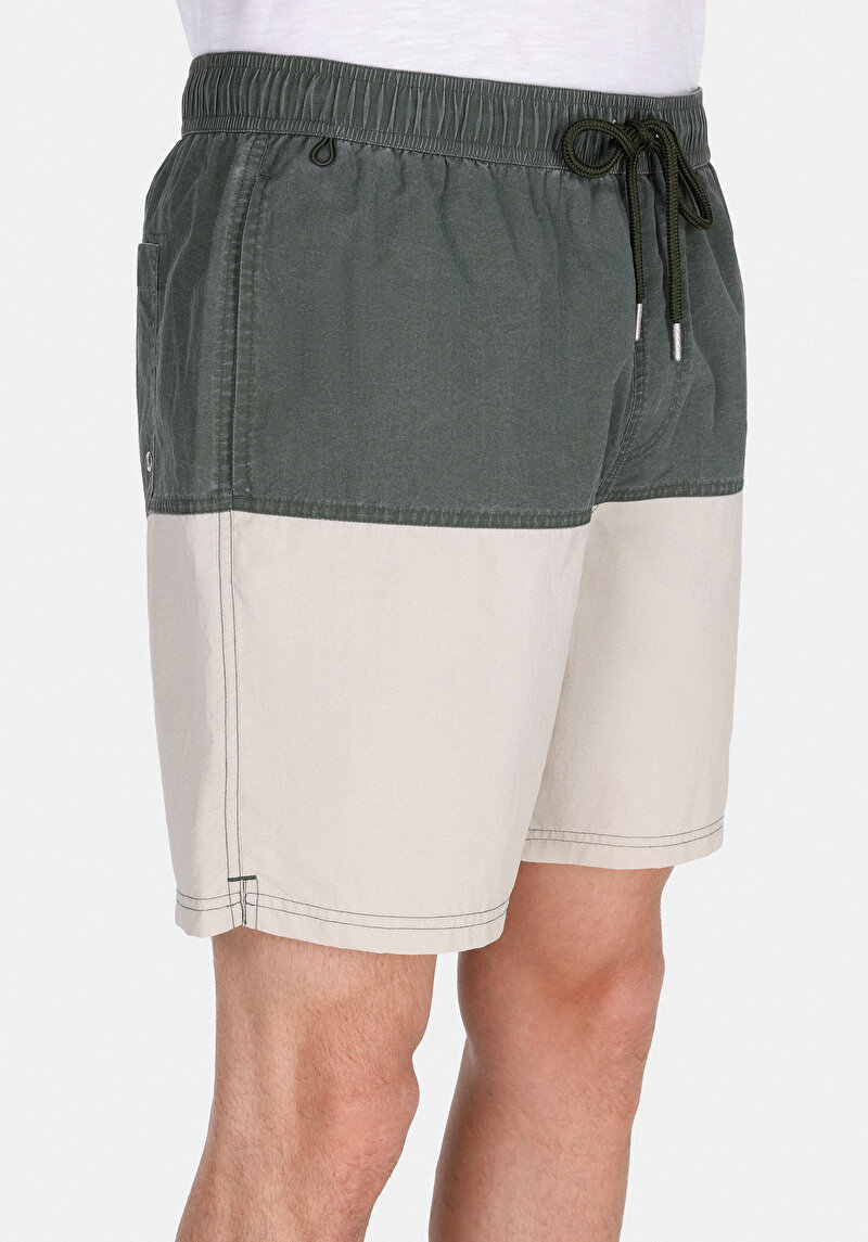 Imagine a Short De Plaja De Barbati Kaki Slim Fit Cl1074690