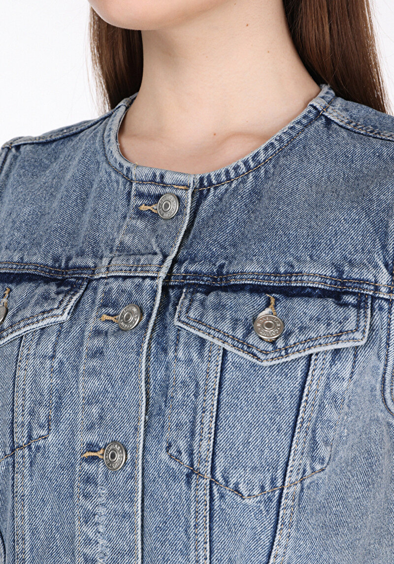 Afișați detalii pentru Vesta De Dama Albastru Slim Fit  Cl1074989