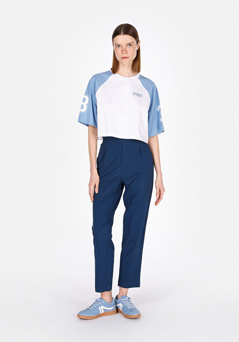 Imagine a Pantaloni De Dama Albastru Regular Fit  Cl1068239