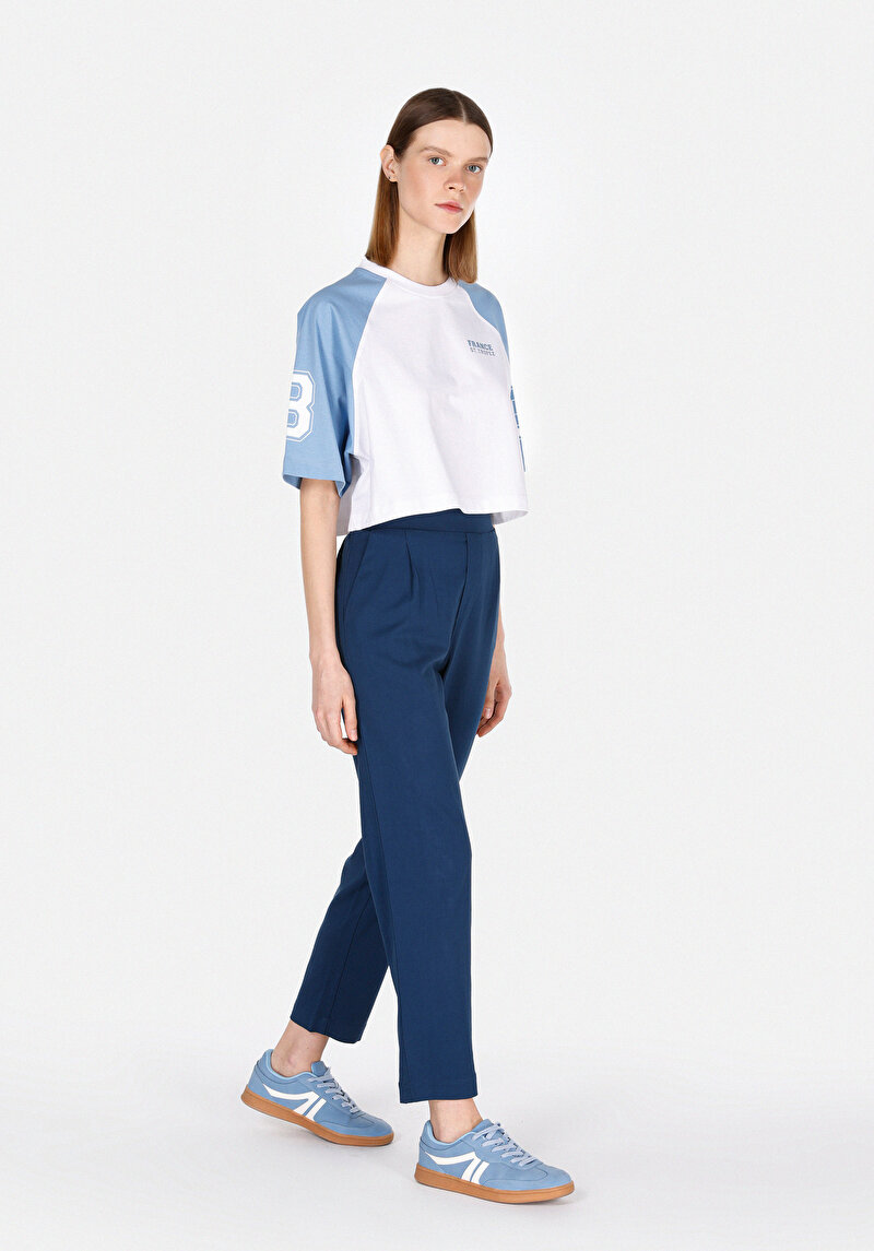 Afișați detalii pentru Pantaloni De Dama Albastru Regular Fit  Cl1068239