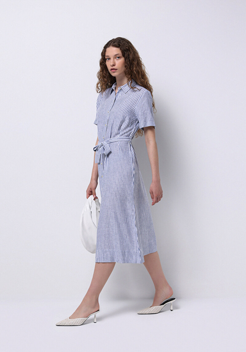 Imagine a Rochie Albastră Pentru Femei Regular Fit