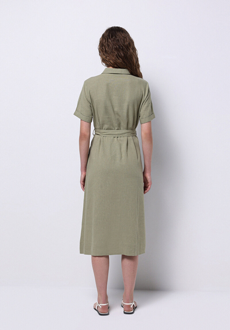 Imagine a Rochie Verde Pentru Femei Regular Fit