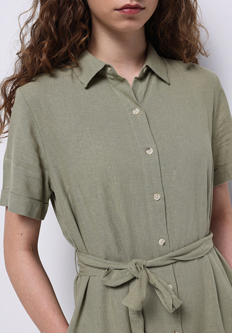 Imagine a Rochie Verde Pentru Femei Regular Fit