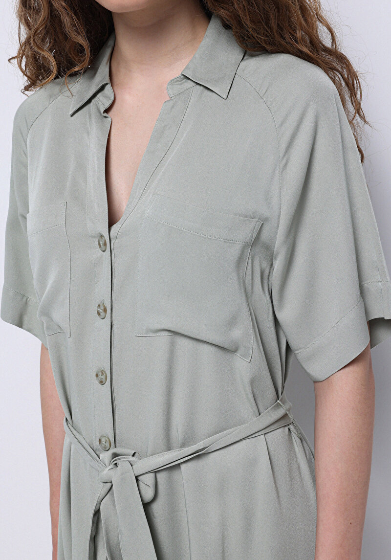 Imagine a Rochie Verde Pentru Femei Regular Fit