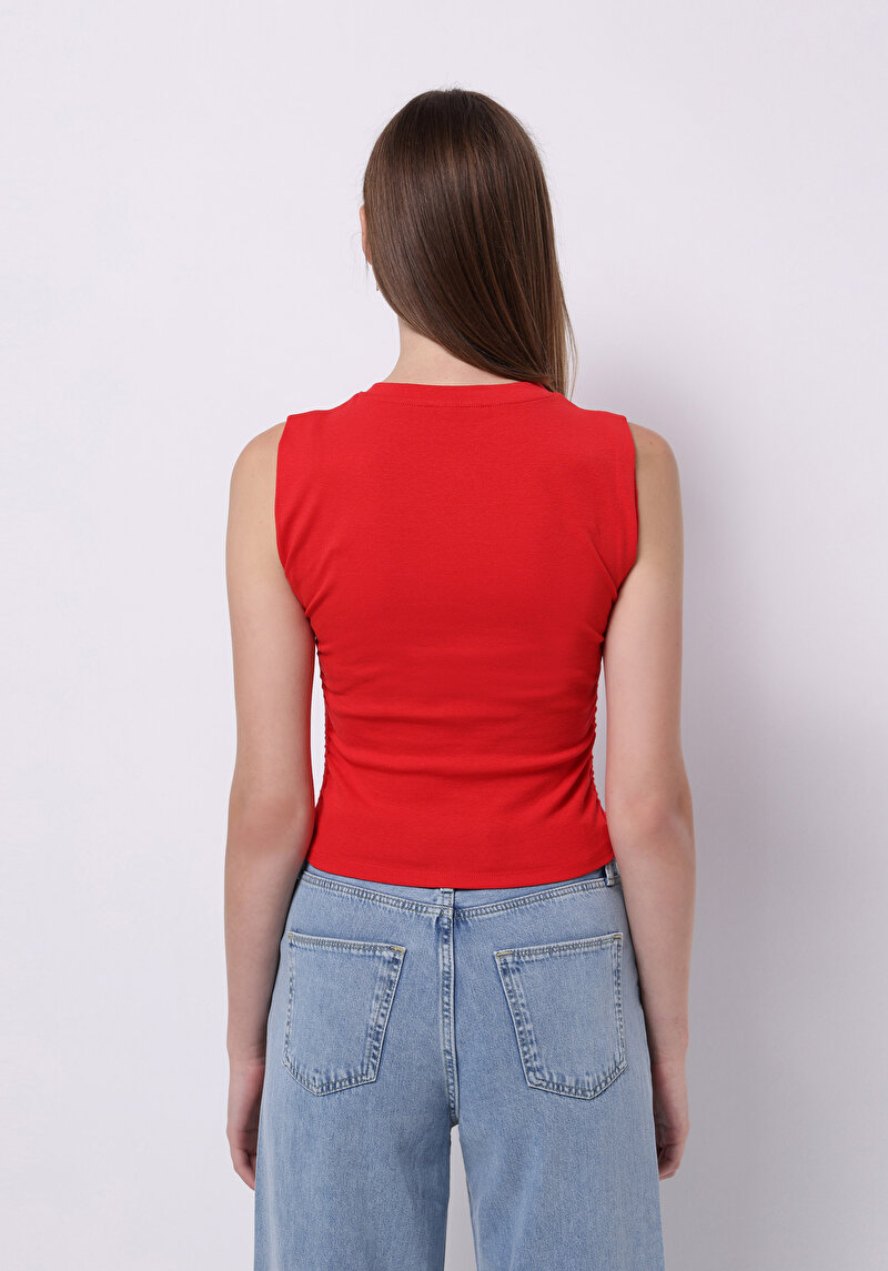 Imagine a Bluza Cu Maneca Scurta De Dama Roşu Slim Fit Cl1074537