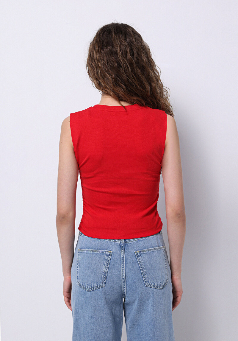 Imagine a Bluza Cu Maneca Scurta De Dama Roşu Slim Fit Cl1074537