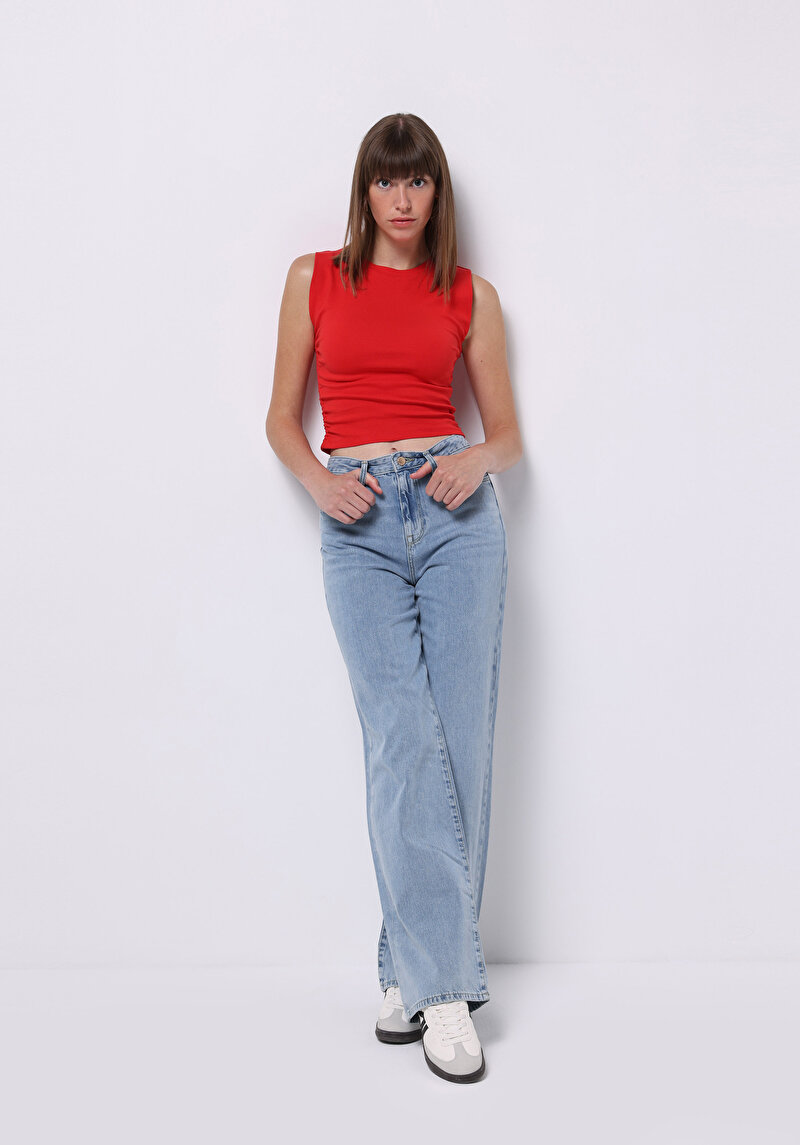 Imagine a Bluza Cu Maneca Scurta De Dama Roşu Slim Fit Cl1074537