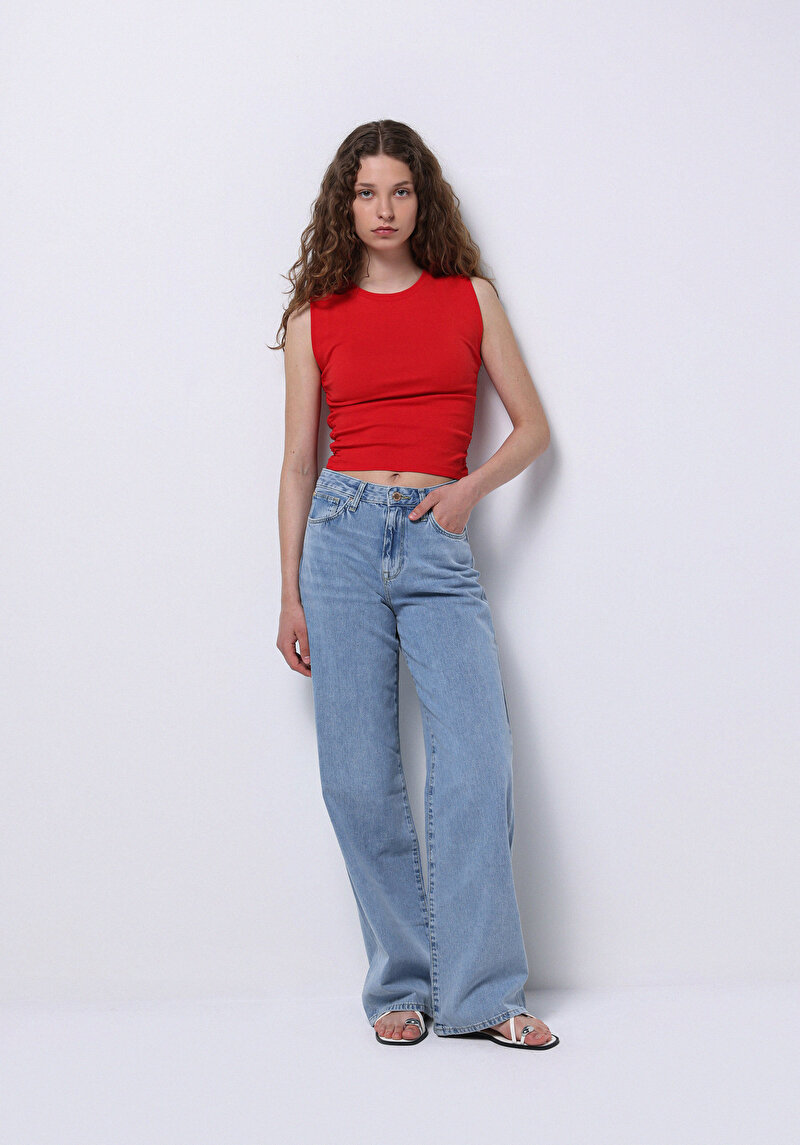 Imagine a Bluza Cu Maneca Scurta De Dama Roşu Slim Fit Cl1074537