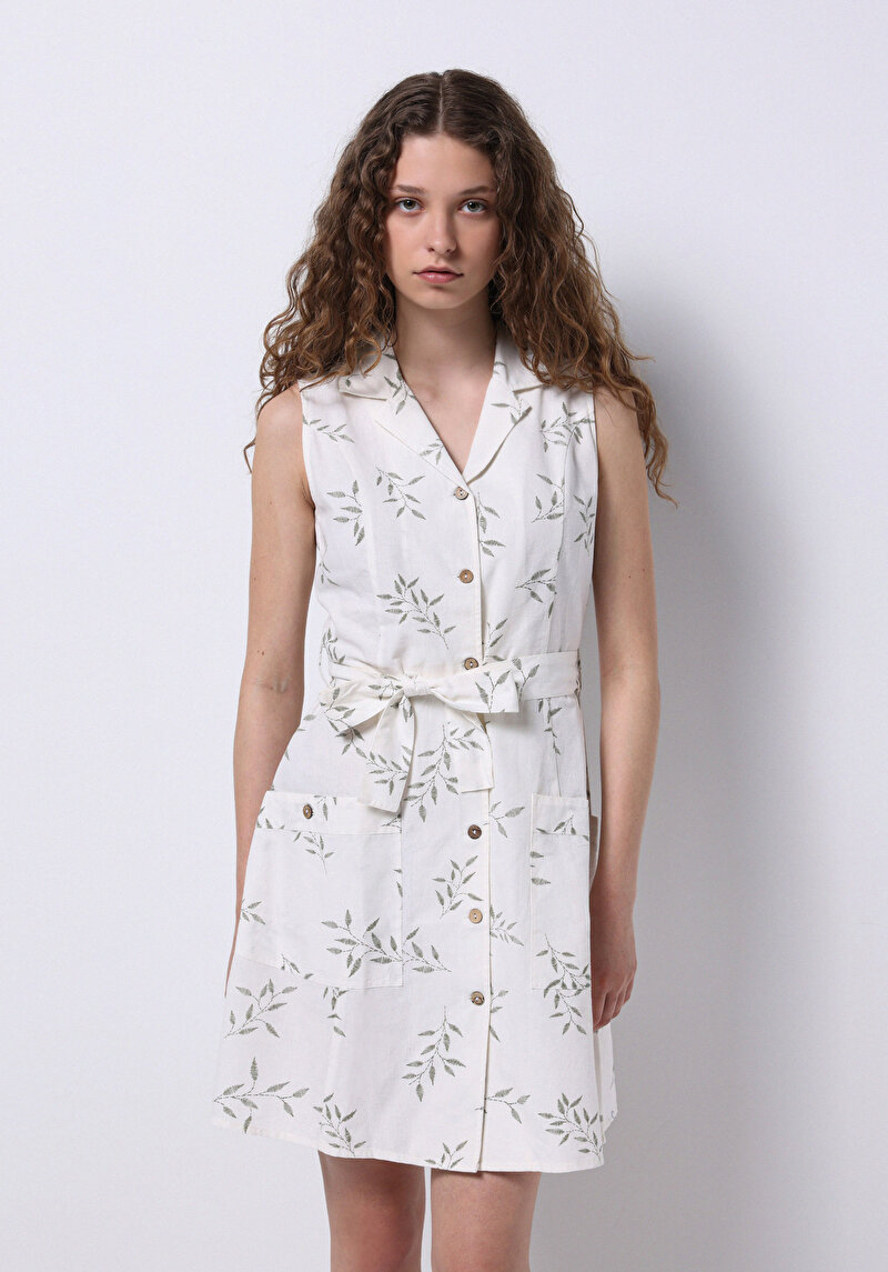 Imagine a Rochie Ecru Pentru Femei Regular Fit