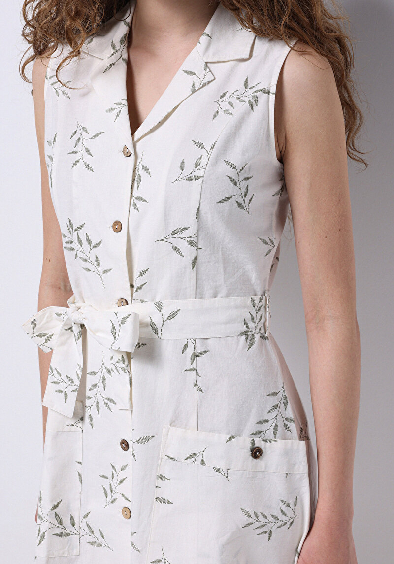 Imagine a Rochie Ecru Pentru Femei Regular Fit