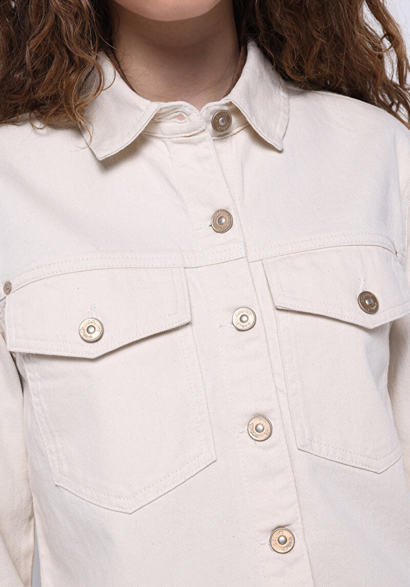 Afișați detalii pentru Regular Fit Dimensiune Clasică Drept Cămașă Albă Cu Mânecă Lungă Pentru Femei