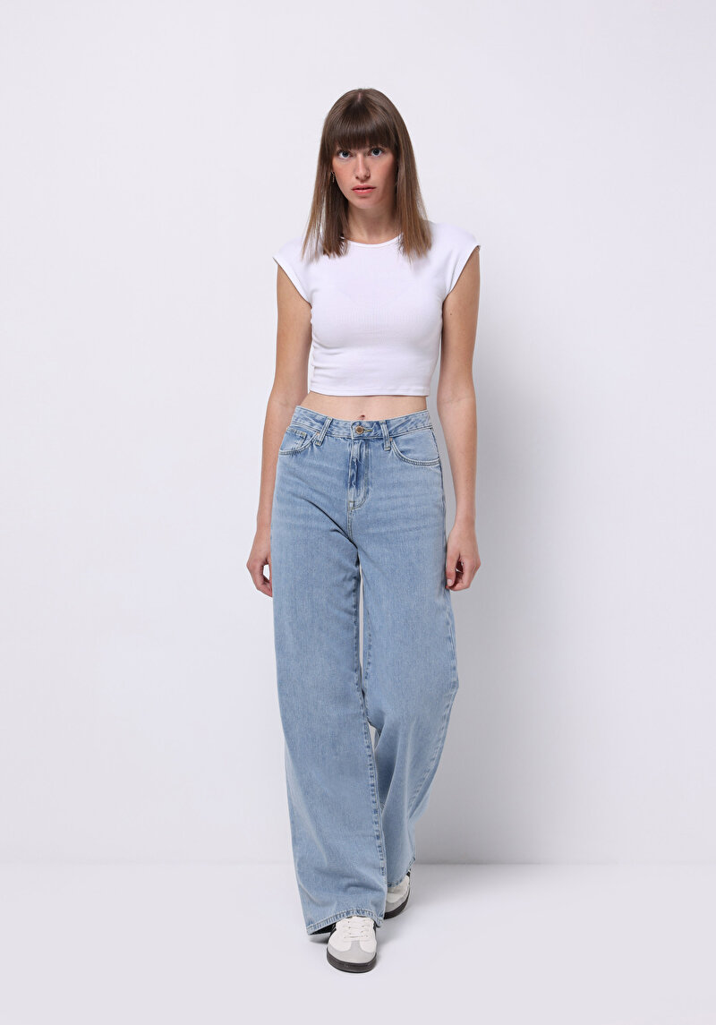 Imagine a Blugi İndigo Pentru Femei Regular Fit