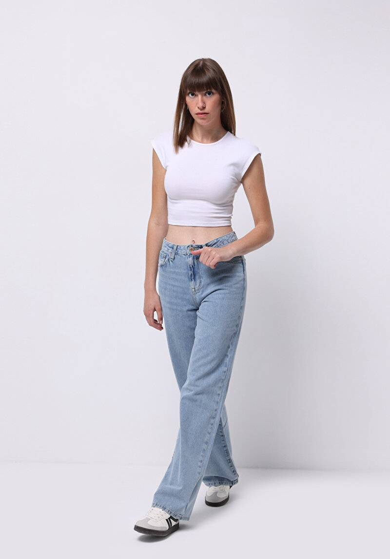 Imagine a Blugi İndigo Pentru Femei Regular Fit