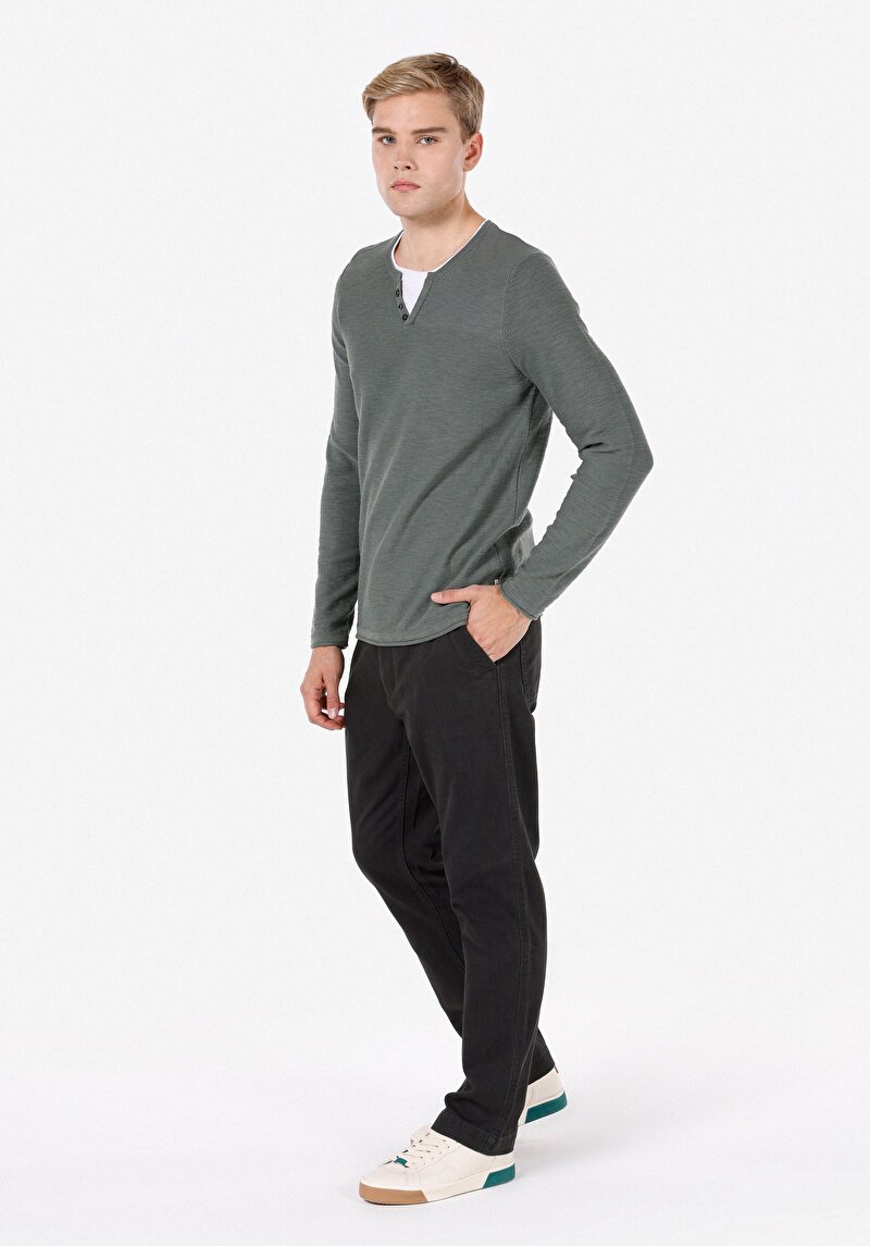 Imagine a Pulover De Barbati Verde Regular Fit Cl1072755