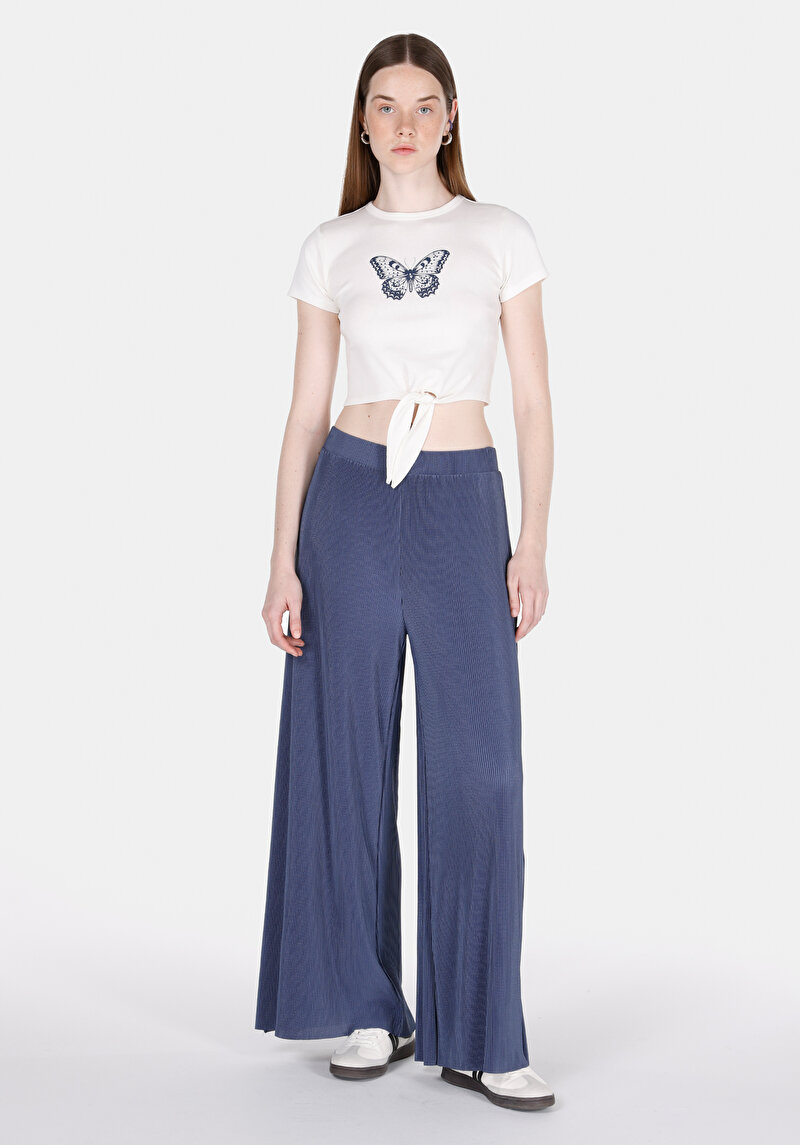 Imagine a Pantaloni De Trening De Dama Albastru Regular Fit  Cl1073231