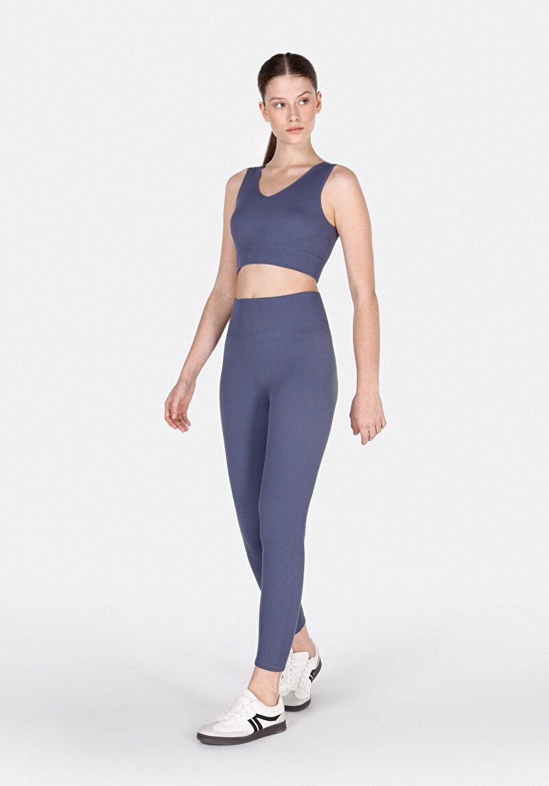 Afișați detalii pentru Colanți Albaștri Pentru Femei Slim Fit