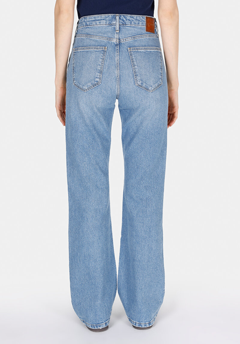 Imagine a Blugi İndigo Pentru Femei Regular Fit