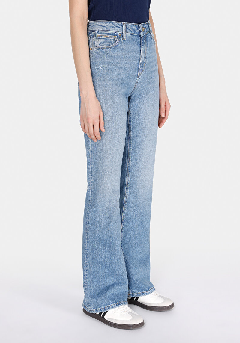 Imagine a Blugi İndigo Pentru Femei Regular Fit