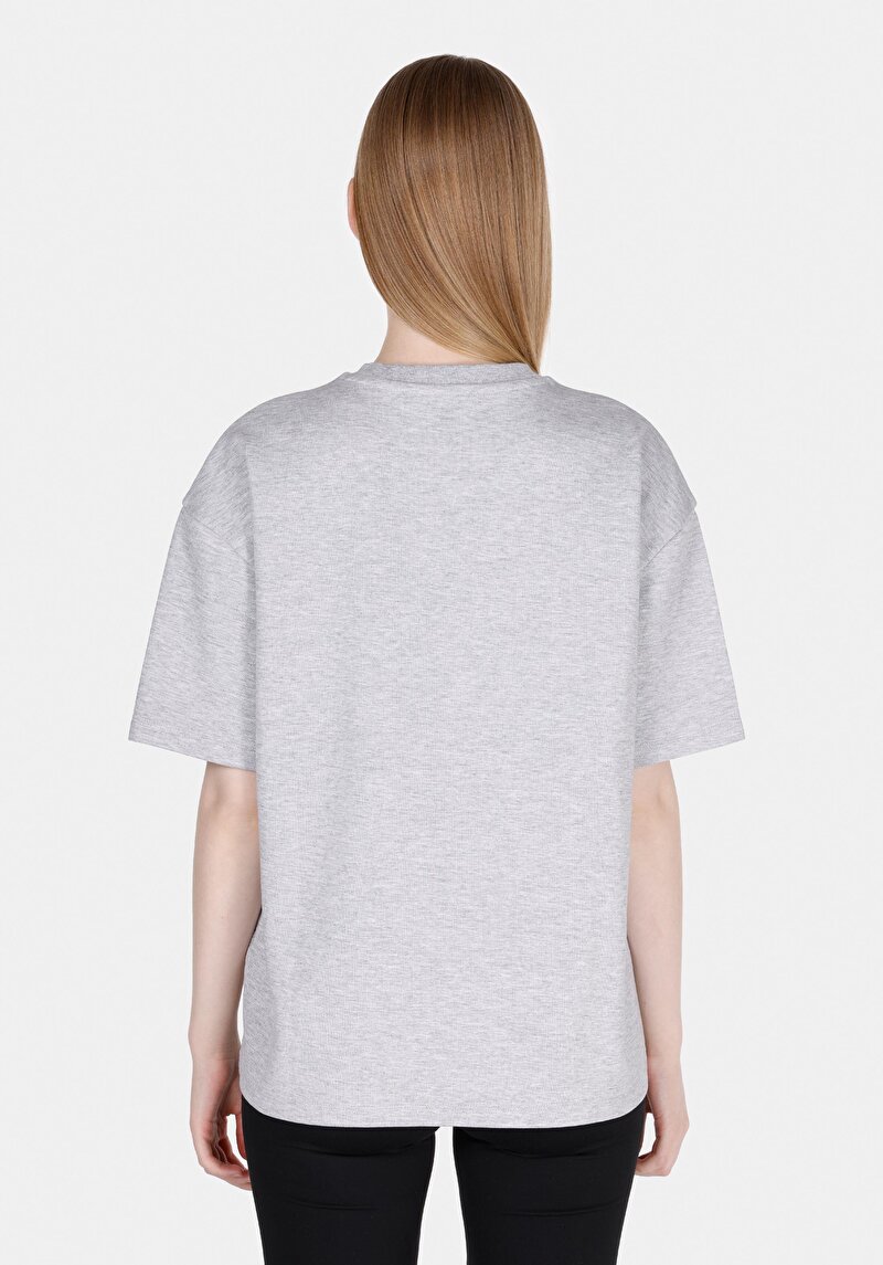 Imagine a Tricou Cu Maneca Scurta De Dama Gri Comfort Fit Cl1073282