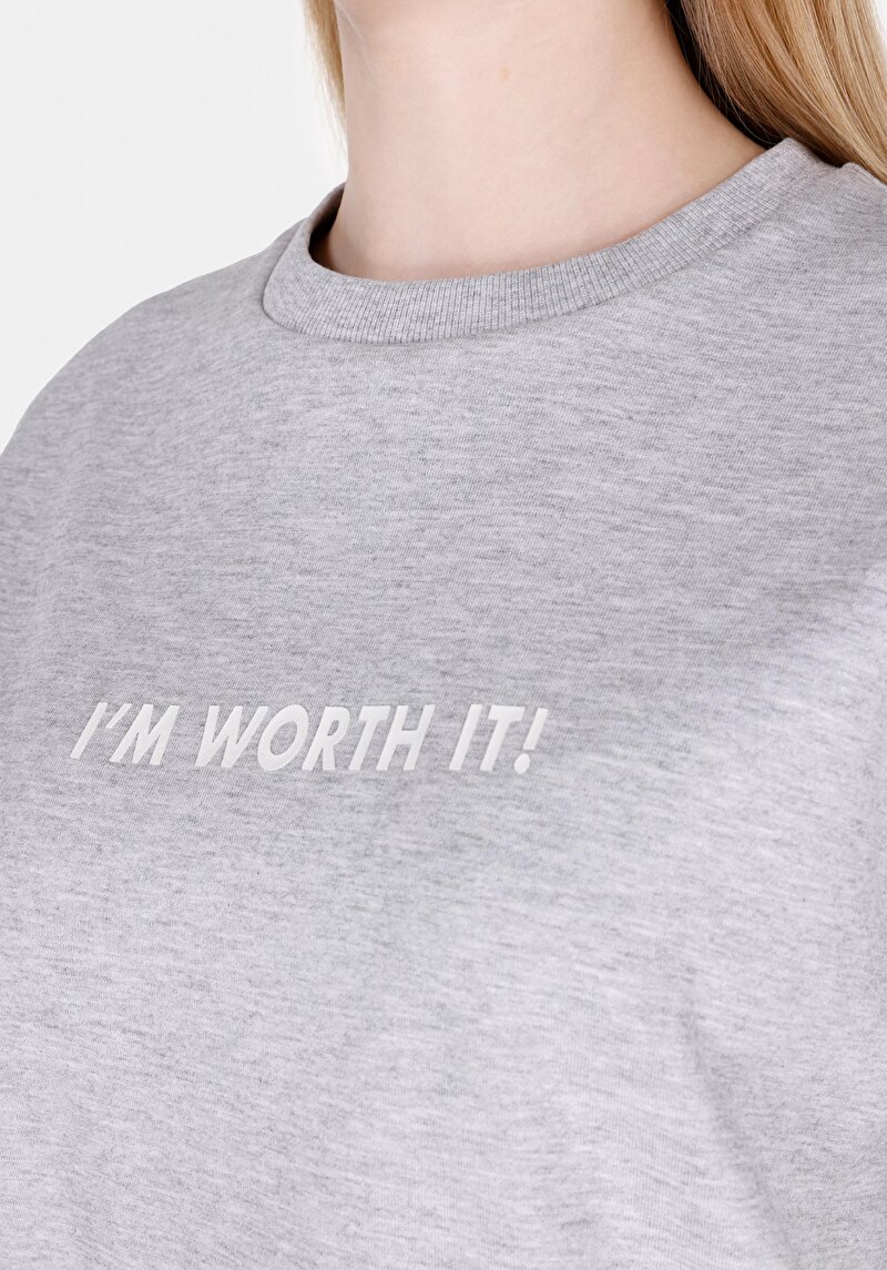 Afișați detalii pentru Tricou Cu Maneca Scurta De Dama Gri Comfort Fit  Cl1073282