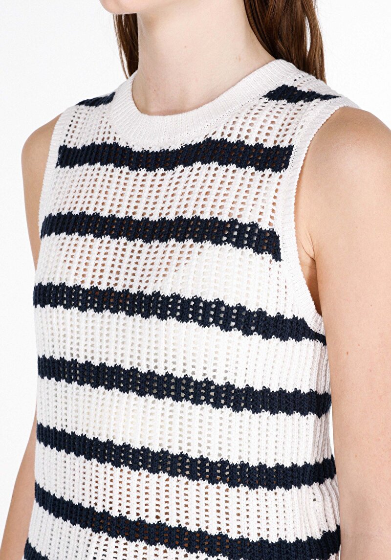 Imagine a Pulover Cu Mâneci Scurte De Dama Alb Slim Fit Cl1072883