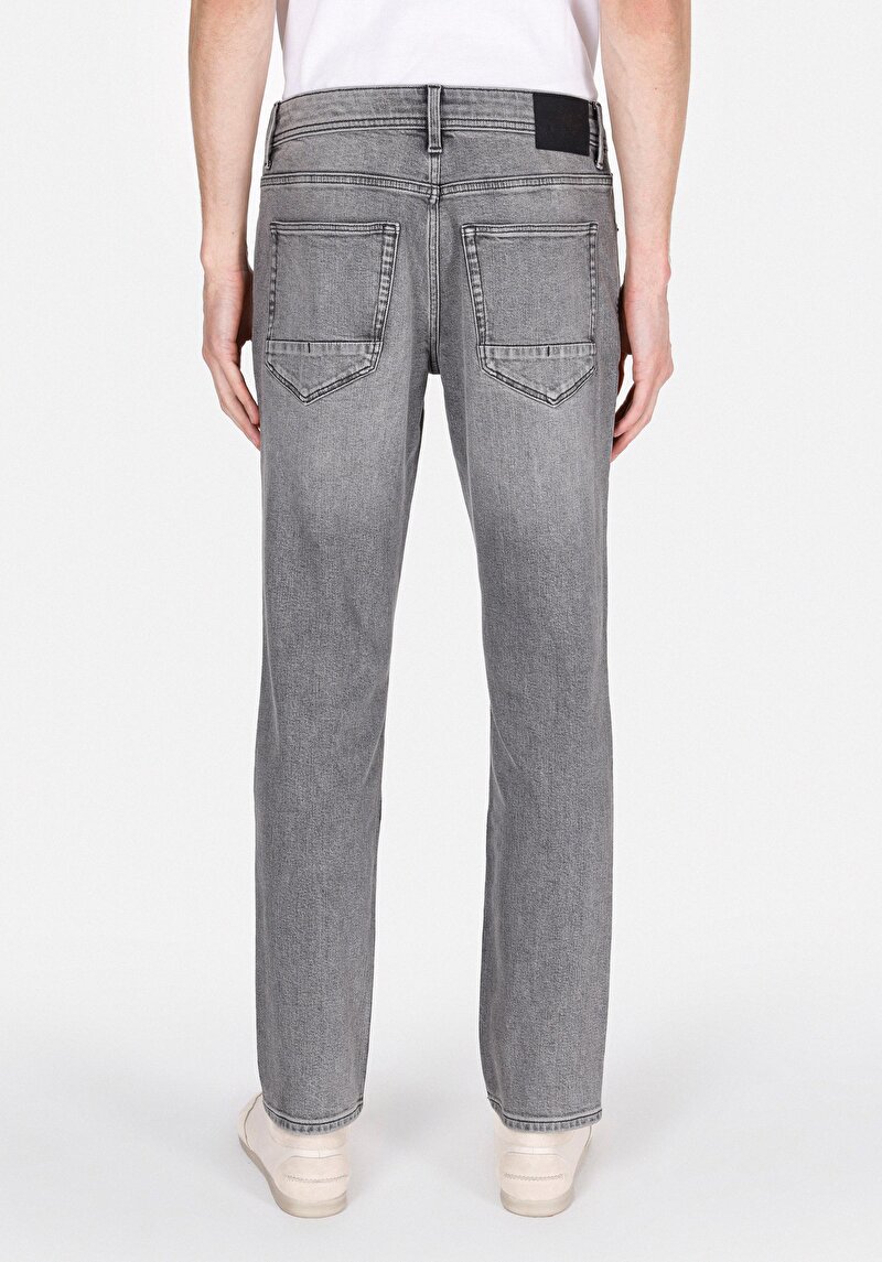 Afișați detalii pentru Blugi Negri Pentru Bărbați Cu Talie Dreaptă Cu Talie Dreaptă