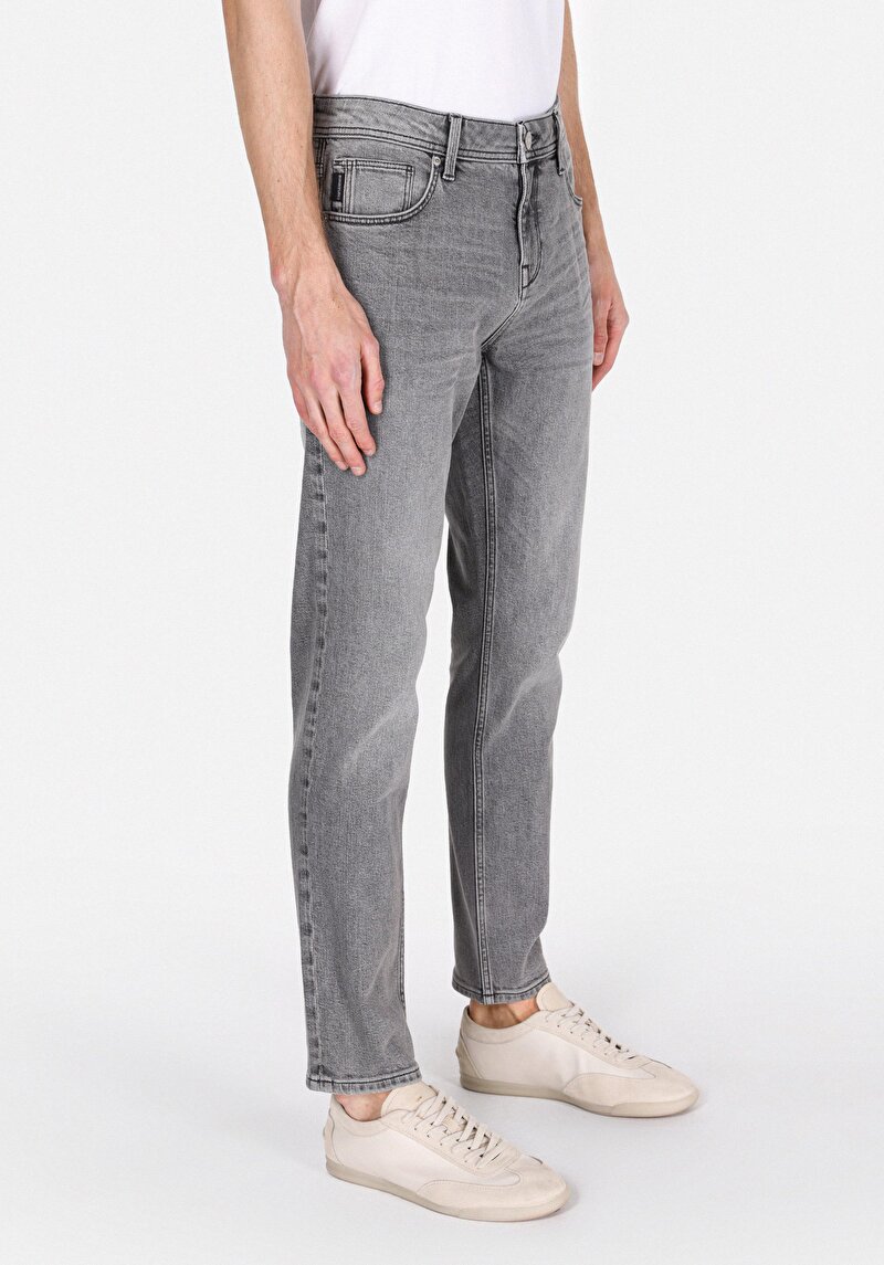 Imagine a Blugi Negri Pentru Bărbați Cu Talie Dreaptă Cu Talie Dreaptă