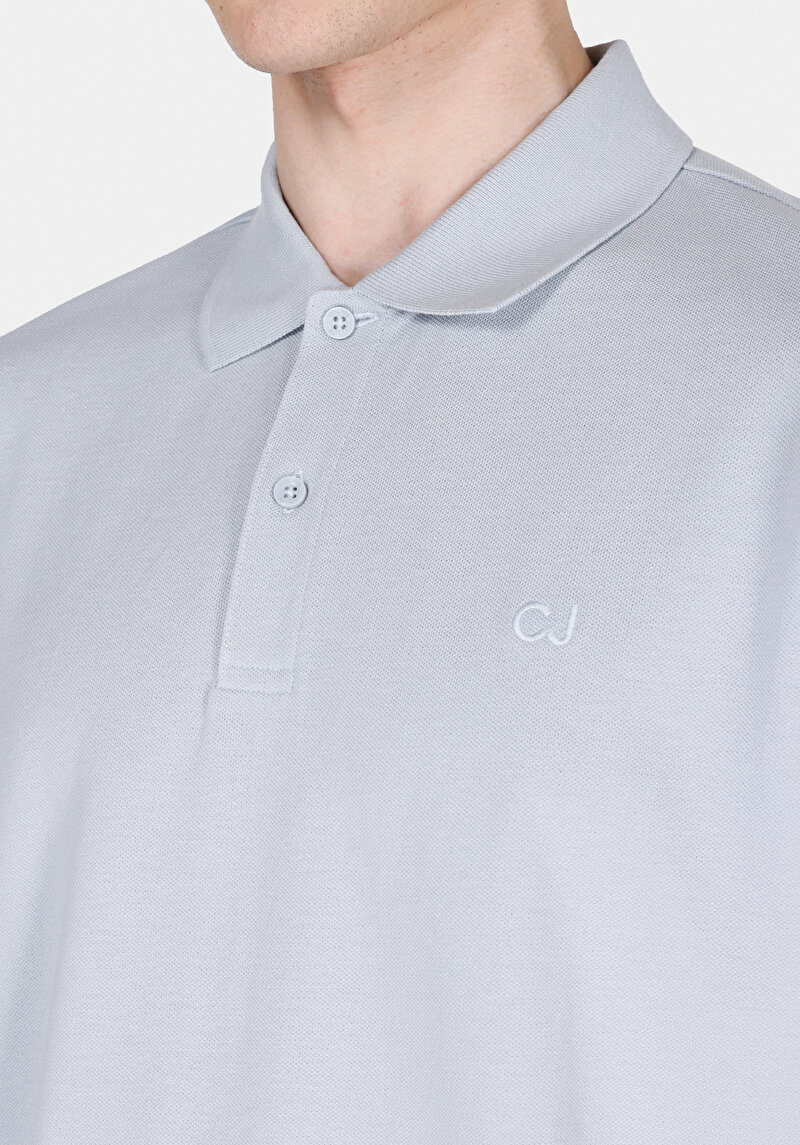 Afișați detalii pentru Tricou Polo Cu Maneca Scurta De Barbati Albastru Regular Fit  Cl1073960