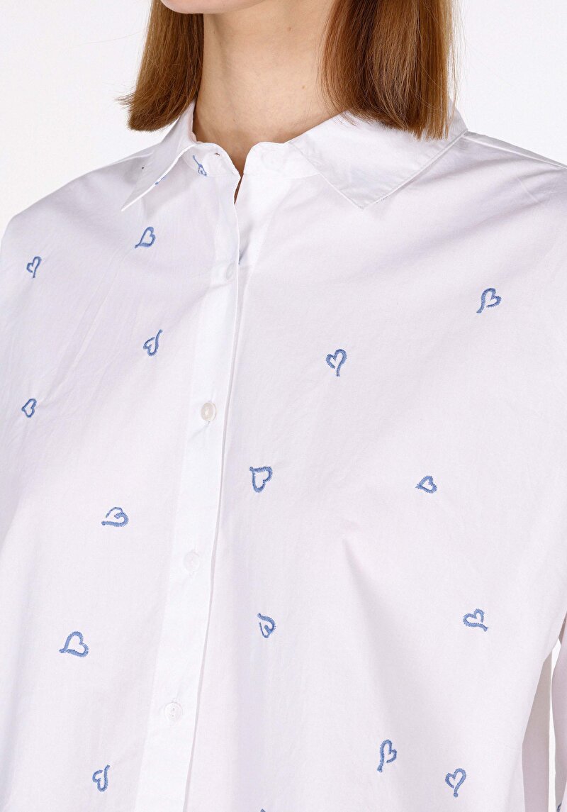 Imagine a Camasa Cu Maneca Lunga De Dama Alb Regular Fit Cl1073334