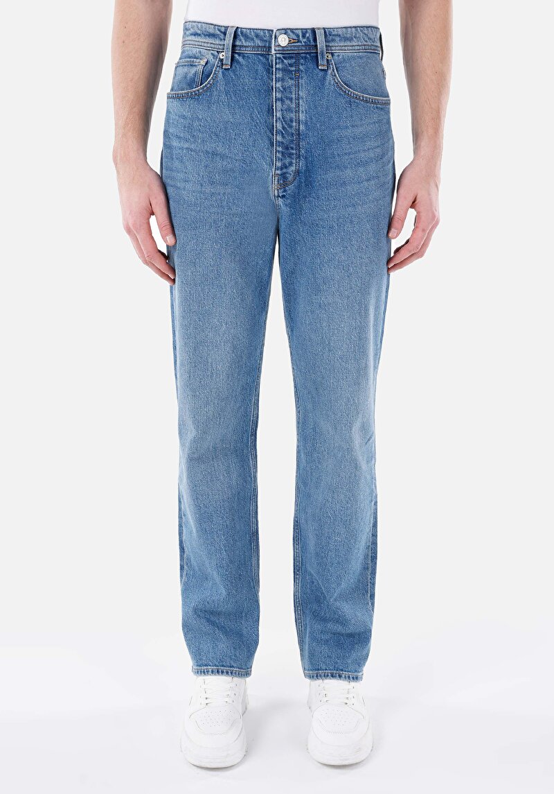 Imagine a Pantaloni De Barbati Albastru Baggy Fit Cl1068674