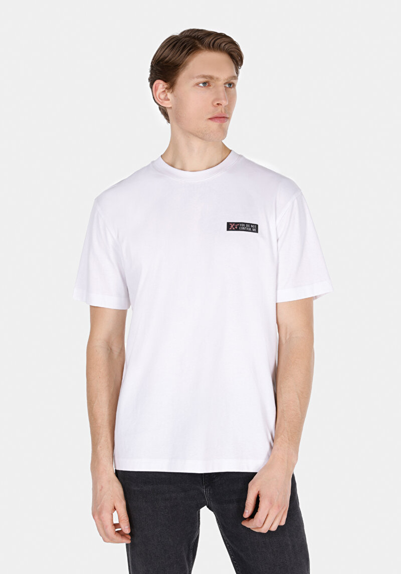 Imagine a Tricou Cu Maneca Scurta De Barbati Alb Comfort Fit  Cl1073050