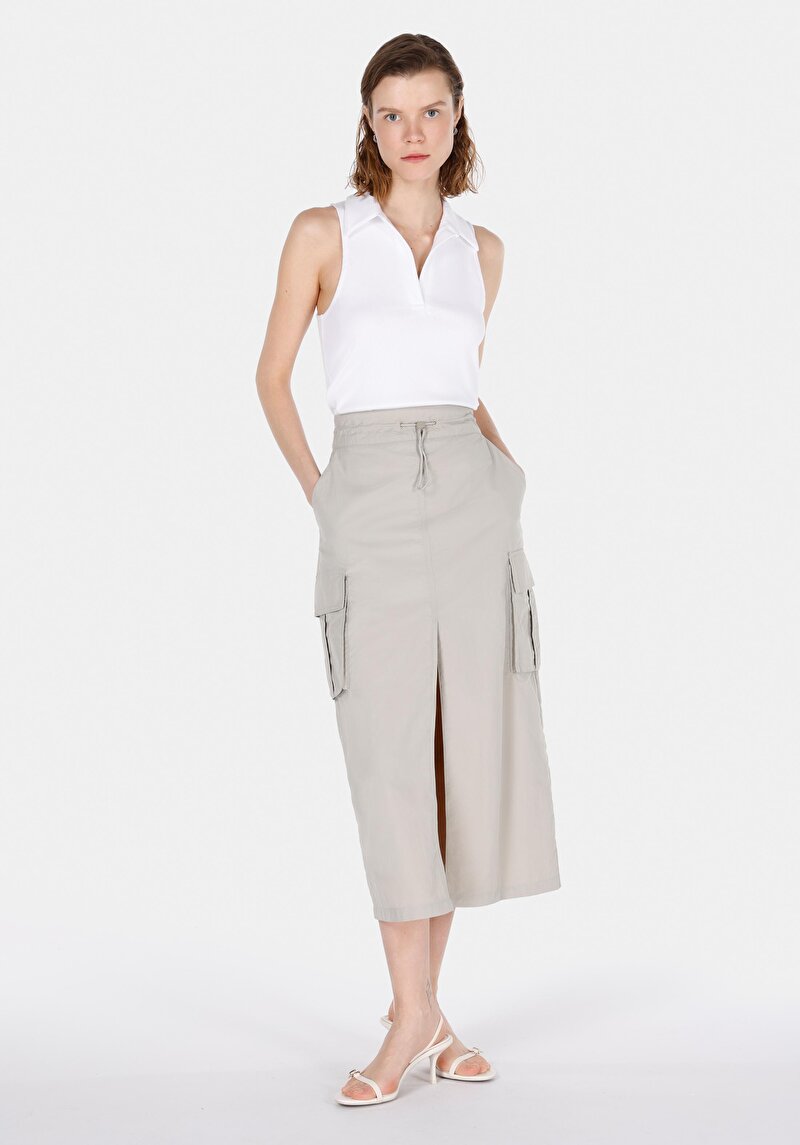 Imagine a Maxi Lungime Dreaptă Fermoar Fustă De Piatră Pentru Femei